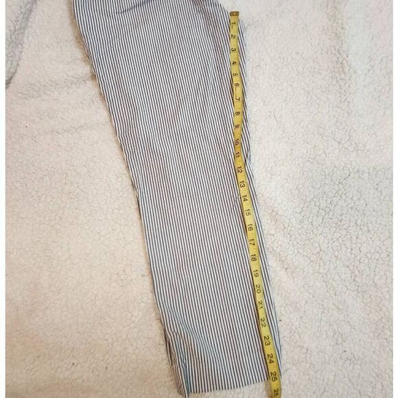 AMANDA & CHELSEA Pants CONTEMPORARY-FIT Gray White  Ankle 10 - Picture 6 of 7